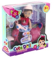 Cute Doll Mini Bebek ve Mor Vespa
