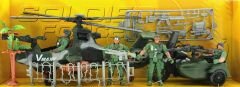 Motor ve Helikopterli Askeri Oyun Seti