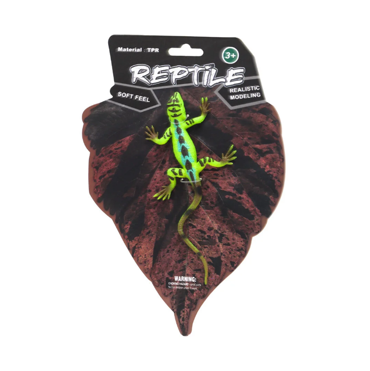 Strech Yeşil Leopar Desenli Kertenkele