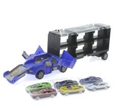 Fırlatma Rampalı Araç Taşıyıcı Mavi Kamyon