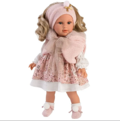 Llorens Kürklü Yelekli Bebek Lucia 42 cm